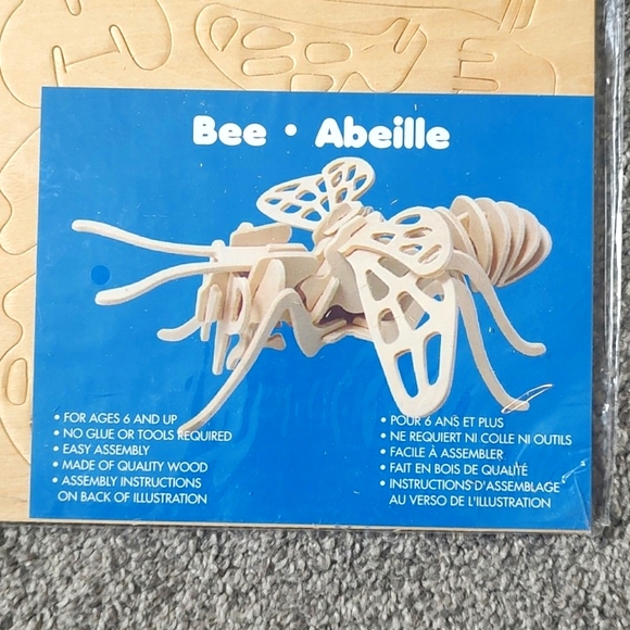 New Build Your Own Wooden Bee 3D Puzzle Kit - Picture 5 of 5